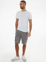 Threadbare Charcoal Cargo Shorts - Image 3 of 4