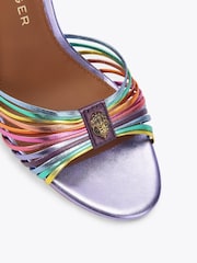 Kurt Geiger London Pink Multi Strap Tie Sandals - Image 4 of 4