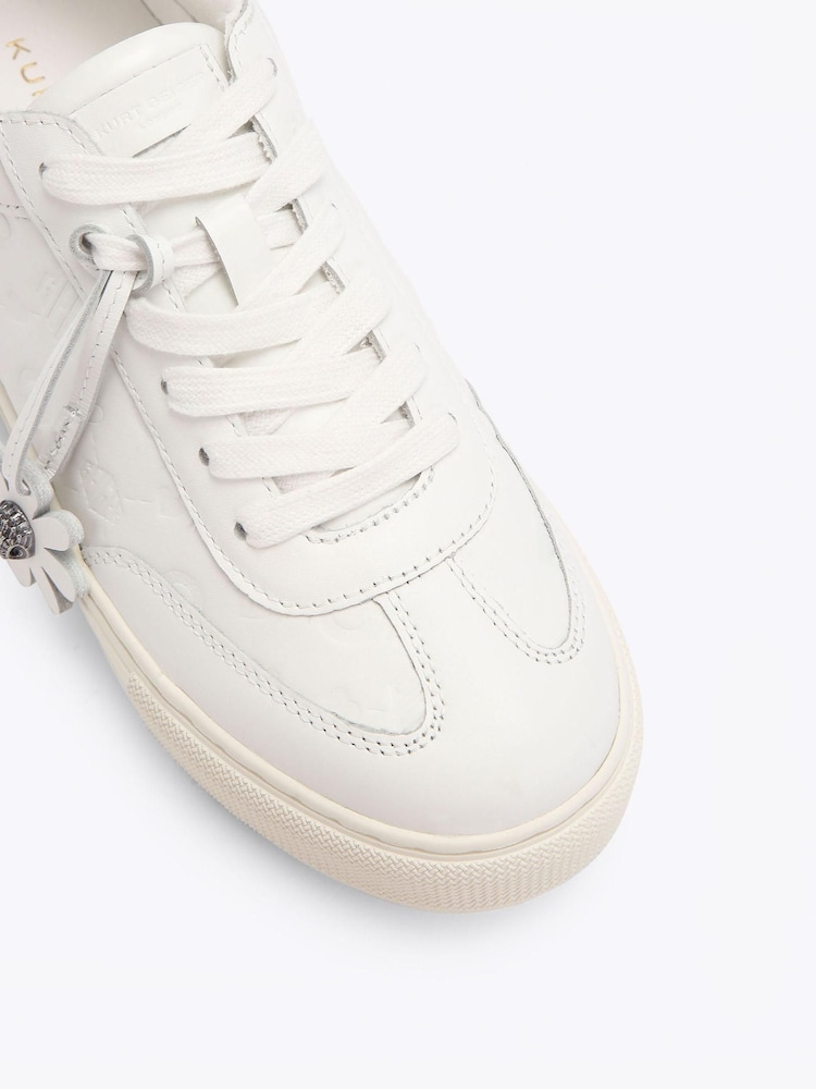 Kurt Geiger London White Monogram Flatform Trainers - Image 4 of 4
