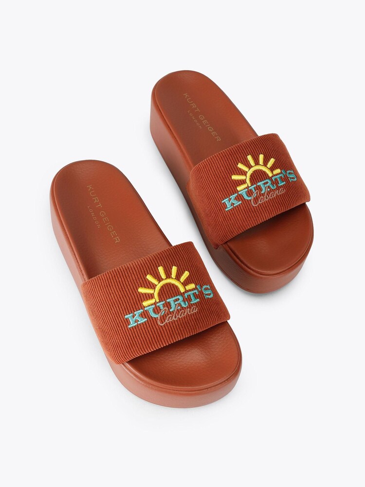 Kurt Geiger London Brown Meena Platform Sandals - Image 2 of 4