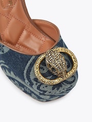 Kurt Geiger London Blue Chelsea Closed Platform Sandals - Image 5 of 5