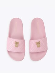 Kurt Geiger London Pink Brixton Poolslide Sandals - Image 2 of 4