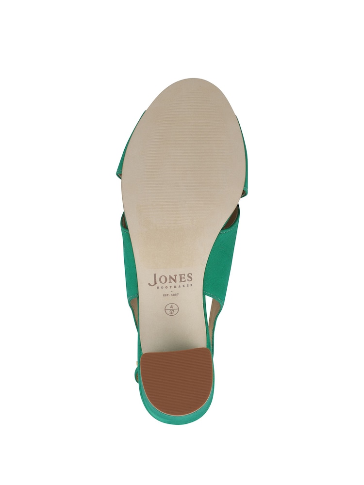 Green Nubuck - Jones Bootmaker Geenah Smart Leather Slingback Sandals - Bild 6 von 6