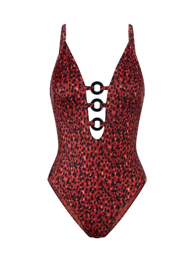 Triumph Brown Midnight Swim - One-piece Swimsuit With V-neckline - Image 5 of 5