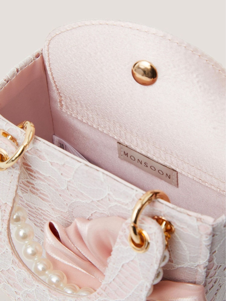 Monsoon Bow Charm Lace Bag - Imaginea 4 din 4
