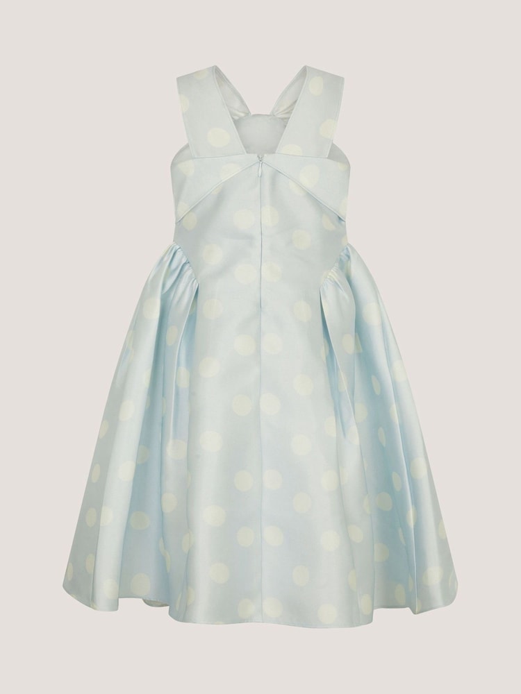 Monsoon Blue Marney Polka Dot Party Dress - Image 2 of 3