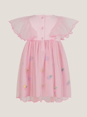 Monsoon Pink Baby Butterfly Tulle Jersey Dress - Image 2 of 3