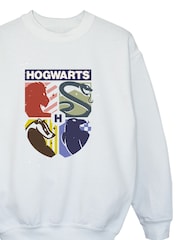Brands In White Harry Potter Hogwarts Crest Sweat Top - Image 4 of 5