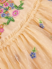Monsoon Embroidered Floral Scallop Tiered Dress - Imagen 4 de 4