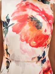 Yumi Cream Flower Halter Neck Maxi Dress - Image 3 of 5