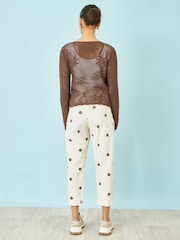 Yumi 水玉プリント コットンキャンバス チノパンツ - 画像 3 / 3