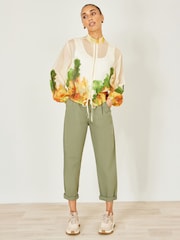 Yumi Natural Printed Lightweight Modal Bomber Jacket - Image 2 of 4