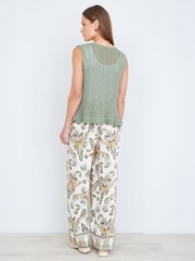 Yumi Knitted Cotton Tie Waistcoat Top - 画像 4 / 5