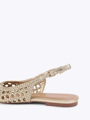 KG Kurt Geiger Gold Minna Slingback Shoes - Image 5 of 5