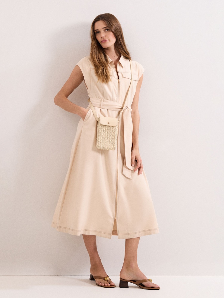 Phase Eight Natural Alira Utility Dress - Image 1 of 7