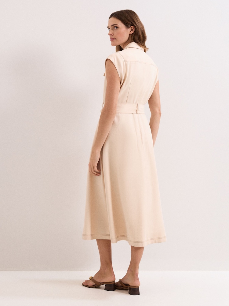Phase Eight Natural Alira Utility Dress - Image 2 of 7