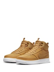 Nike Yellow Court Vision Mid Winterized Trainers - Image 2 of 6