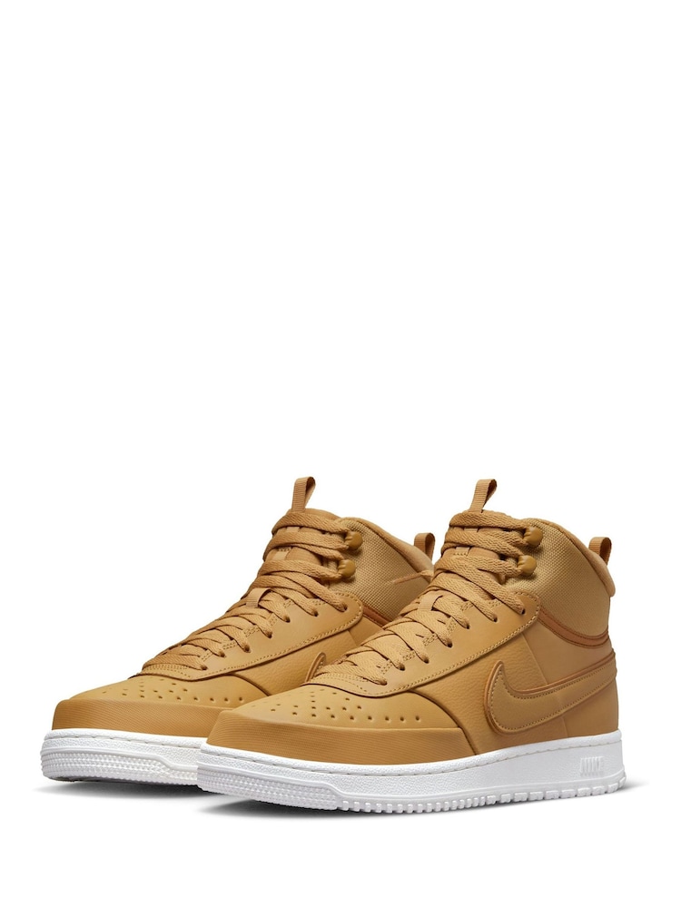 Nike Yellow Court Vision Mid Winterized Trainers - Image 2 of 6 Nike Yellow Court Vision Mid Winterized Trainers - Image 2 of 6