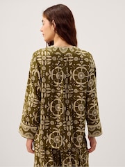 Monsoon Thalia V-Neck Floral Print Top - תמונה 3 מתוך 5