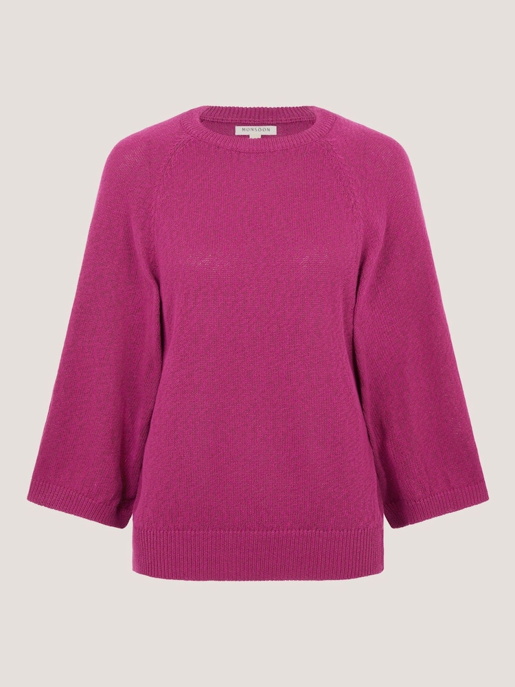 Monsoon Codie ¾ Sleeve Jumper - Imaginea 5 din 5