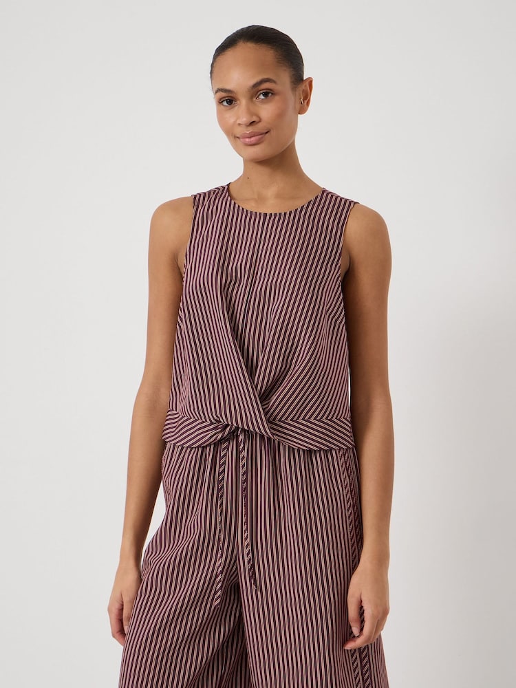 Hush Red Front Knot Crop Top - Image 1 of 5