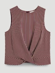 Hush Red Front Knot Crop Top - Image 5 of 5