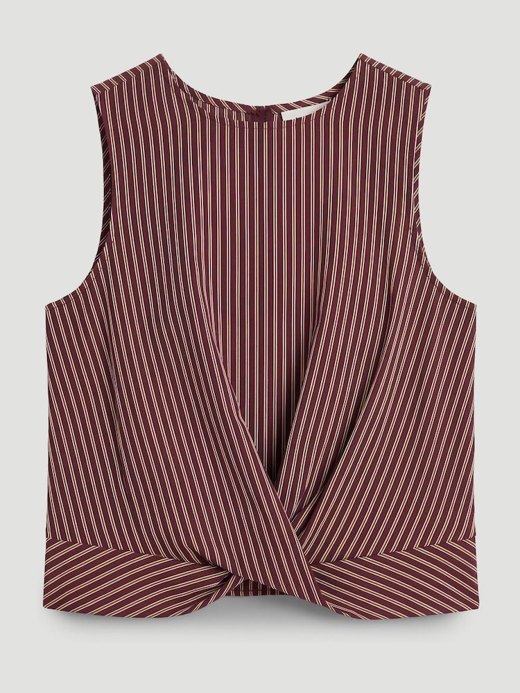 Hush Red Front Knot Crop Top - Image 5 of 5