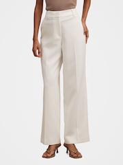 Forever New White Ada Petite Straight Leg Trousers - Image 1 of 5