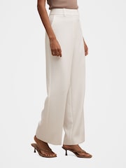 Forever New White Ada Petite Straight Leg Trousers - Image 4 of 5