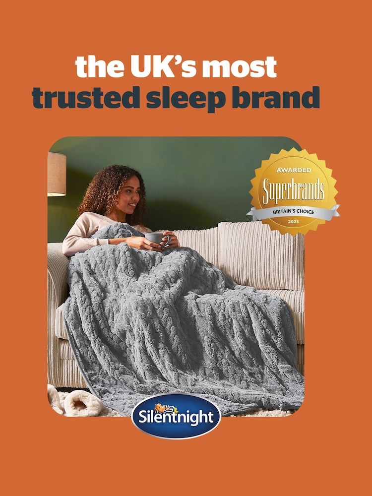 Silentnight Charcoal Luxury Super Cosy 9-Heat Setting Heated Throw - Image 8 of 8 Silentnight Charcoal Luxury Super Cosy 9-Heat Setting Heated Throw - Image 8 of 8