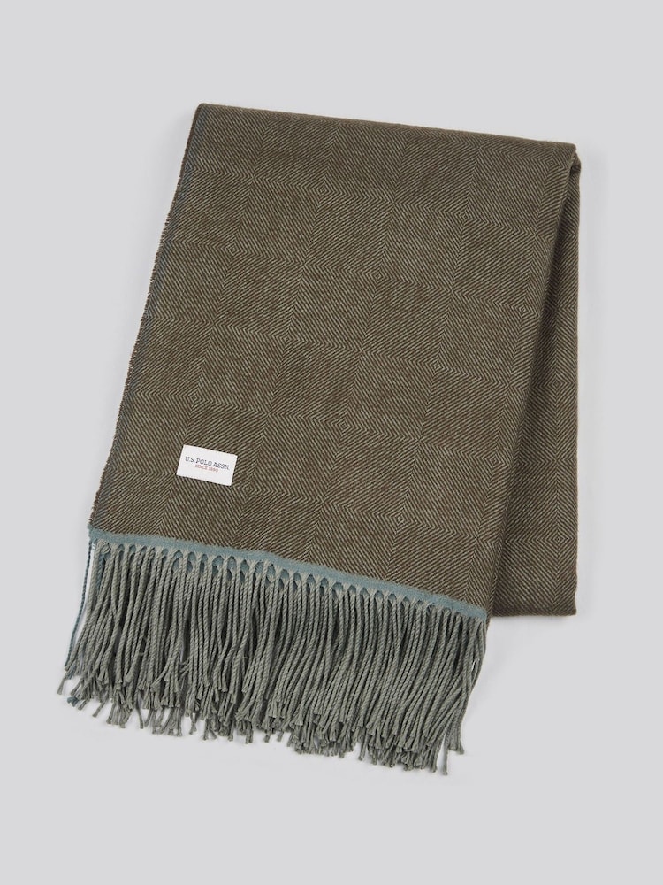 Us Polo Assn Luxurious Herringbone Boxed Throw - Bild 2 von 5