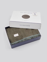 Us Polo Assn Luxurious Herringbone Boxed Throw - Bild 3 von 5