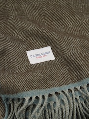 Us Polo Assn Luxurious Herringbone Boxed Throw - Bild 5 von 5