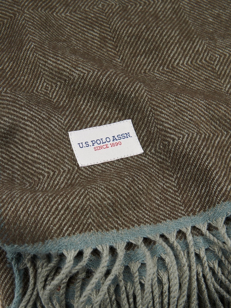 Us Polo Assn Luxurious Herringbone Boxed Throw - Bild 5 von 5