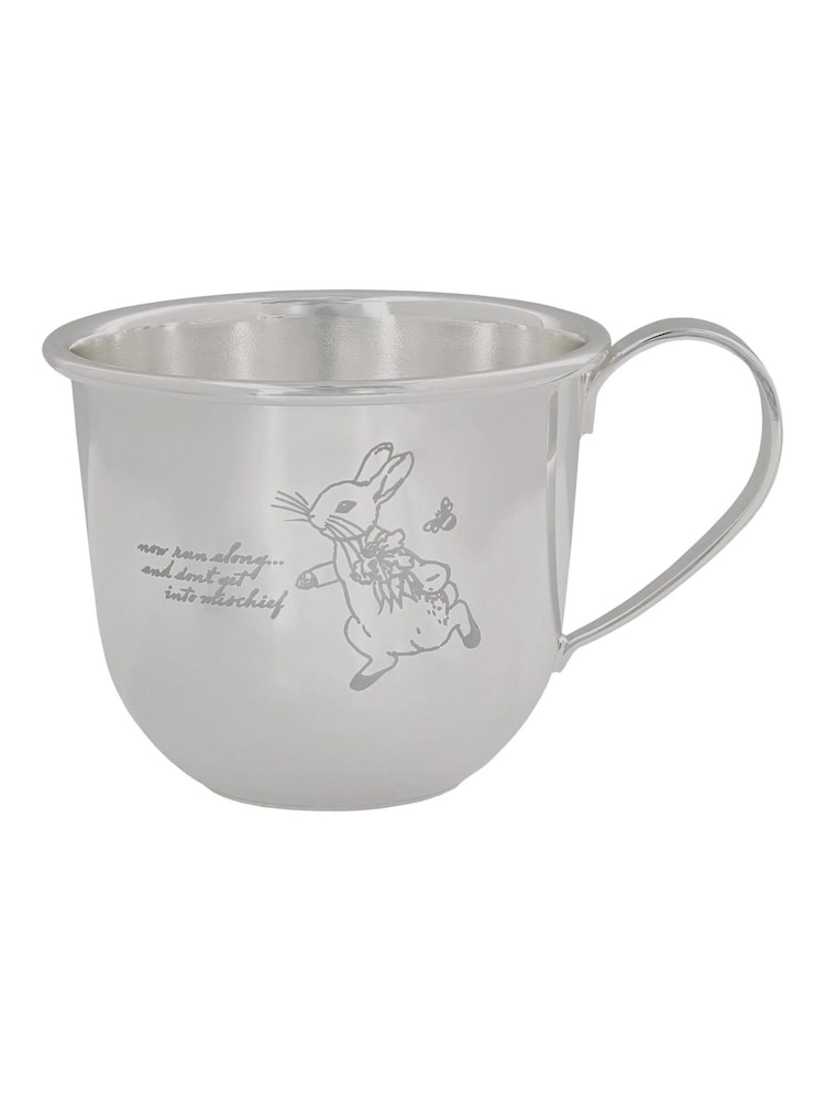 Peter Rabbit Silver Christening Baby Mug - Image 2 of 6 Peter Rabbit Silver Christening Baby Mug - Image 2 of 6