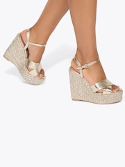 KG Kurt Geiger Gold Songbird Sandals - Image 1 of 5