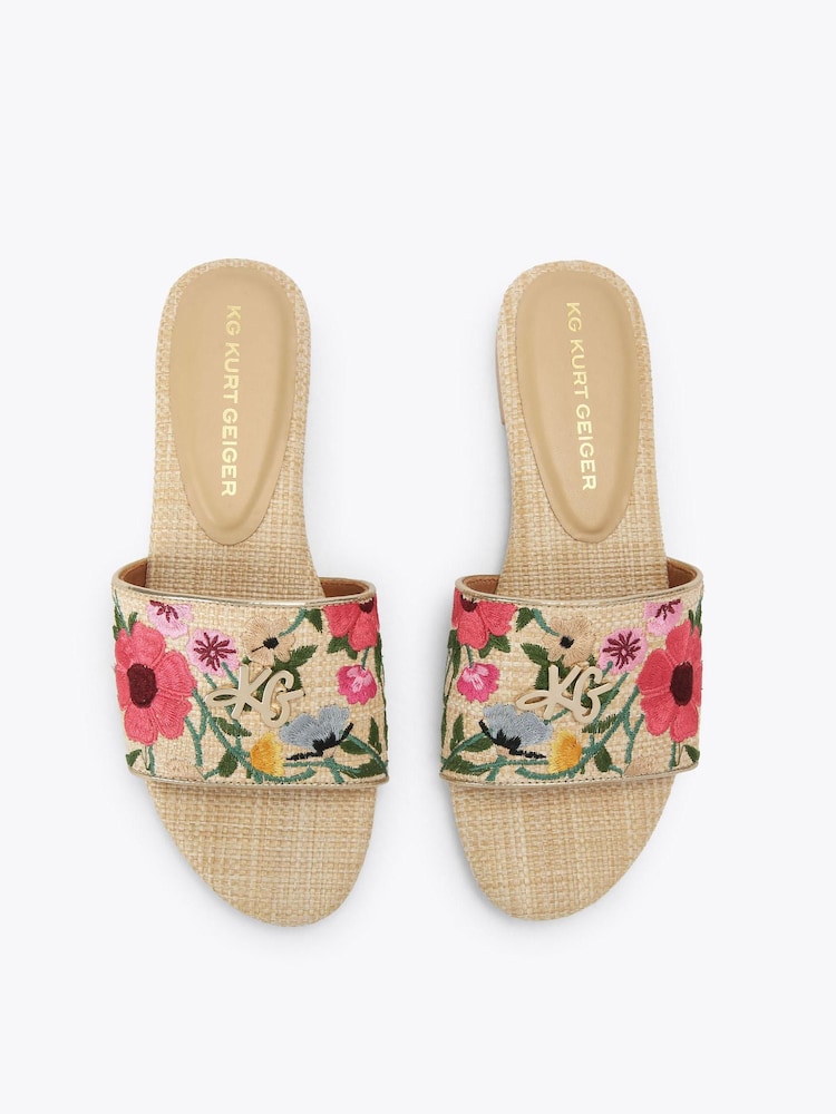 KG Kurt Geiger Light Cream Rosetta Sandals - Image 2 of 4