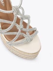 KG Kurt Geiger Silver Perla Wedge Sandals - Image 5 of 5