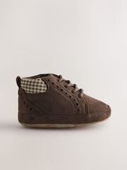 Chocolate Brown Lace Up Baby Boots (0-2mths) - Image 2 of 5