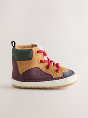 Tan Brown Lace Up Baby Hiker Boots (0-2mths) - Image 2 of 5