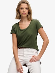 Superdry Green Studios Scoop Neck T-Shirt - Image 1 of 7