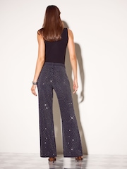 Friends Like These Black Premium Embellished Everyday Wide Leg Denim Jeans - Image 6 of 6