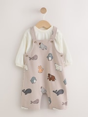 Grey Winter Character Jersey Dungaree and Bodysuit Baby Set (0mths-2yrs) - Image 1 of 6