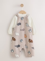 Grey Winter Character Jersey Dungaree and Bodysuit Baby Set (0mths-2yrs) - Image 2 of 6
