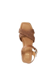 Dune London Brown Janko Block Heeled Sandals - Image 3 of 6