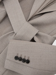 Reiss Grey Briony Wool-Blend Single-Breasted Belted Blazer - Image 8 of 8