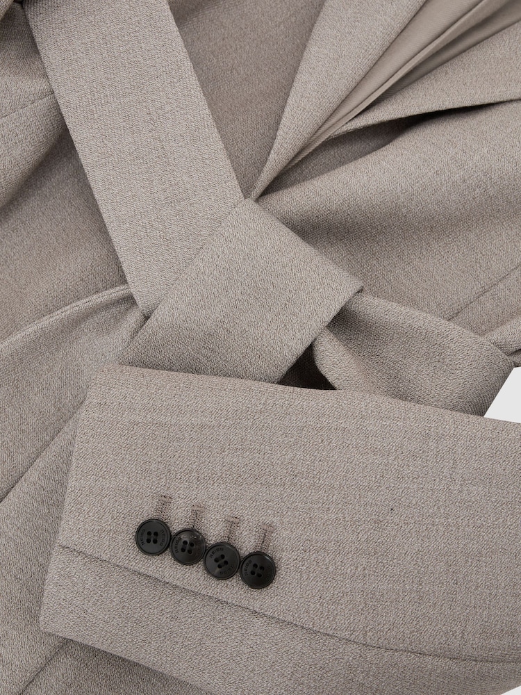 Reiss Grey Briony Wool-Blend Single-Breasted Belted Blazer - Image 8 of 8 Reiss Grey Briony Wool-Blend Single-Breasted Belted Blazer - Image 8 of 8