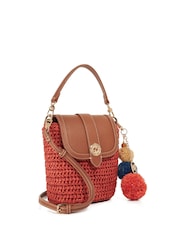Dune London Red Dimple Cross-Body Bag - Image 3 of 6