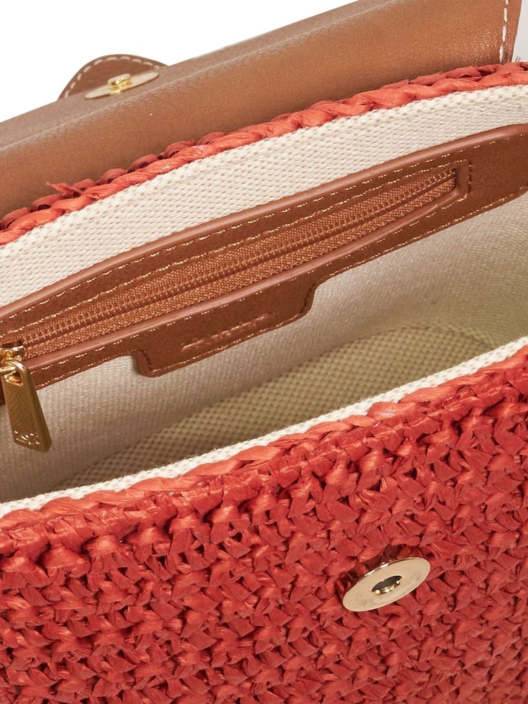 Dune London Red Dimple Cross-Body Bag - Image 6 of 6