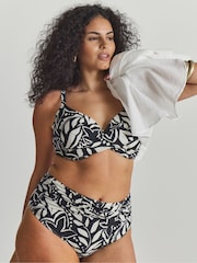Simply Be Black Magisculpt Twist Front High Waist Bikini Bottoms - Image 1 of 4